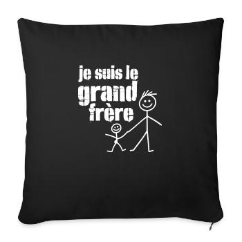 I'm the big brother - Sofa pillowcase 17,3'' x 17,3'' (45 x 45 cm) - black - Front