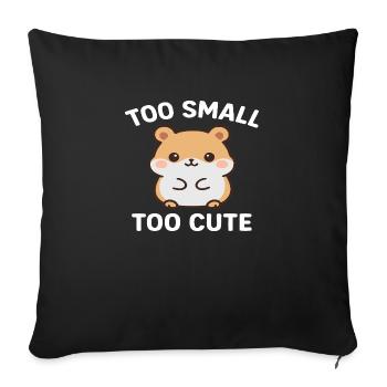 Hamster - Sofa pillowcase 17,3'' x 17,3'' (45 x 45 cm) - black - Front