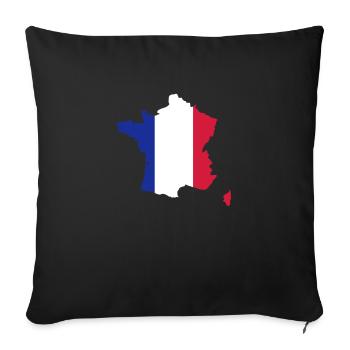 France - Sofakissenbezug 45 x 45 cm - Schwarz - Vorne