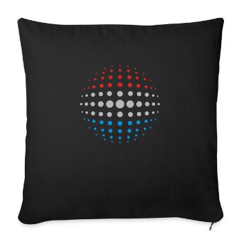 geo_dotsphere_luxembourg_3c01 - Sofa pillowcase 17,3'' x 17,3'' (45 x 45 cm) - black - Front