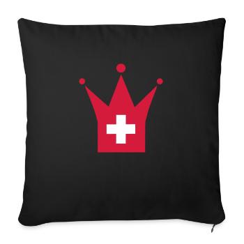 Schweiz - Sofakissenbezug 45 x 45 cm - Schwarz - Vorne