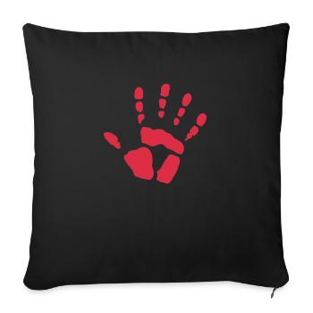 Main - Housse de coussin décorative 45 x 45 cm - noir - Devant