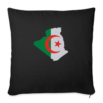 Algérie - Housse de coussin décorative 45 x 45 cm - noir - Devant