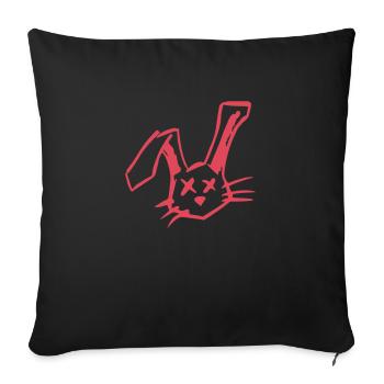 Dead Rabbit - Sofakissenbezug 45 x 45 cm - Schwarz - Vorne