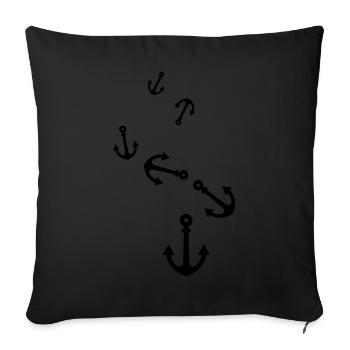 Forme d’ancrage - Housse de coussin décorative 45 x 45 cm - noir - Devant