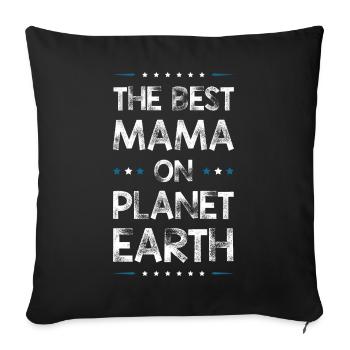 Best Mom Saying Mom Mom - Sofa pillowcase 17,3'' x 17,3'' (45 x 45 cm) - black - Front