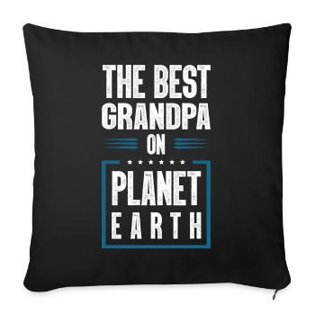 Best Grandpa Saying - Sofa pillowcase 17,3'' x 17,3'' (45 x 45 cm) - black - Front