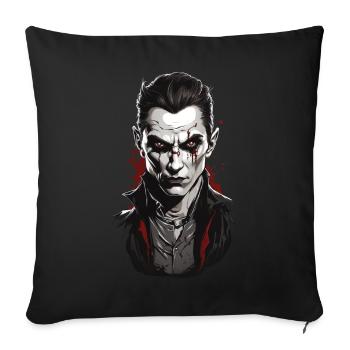 Vampire Night Sanglant Halloween Horreur Illustration - Housse de coussin décorative 45 x 45 cm - noir - Devant