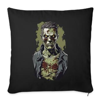 Zombie Night sur Halloween horreur Illustration - Housse de coussin décorative 45 x 45 cm - noir - Devant