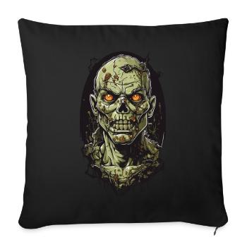 Sinister Zombie Ghoul Halloween Horror Design - Sofa pillowcase 17,3'' x 17,3'' (45 x 45 cm) - black - Front