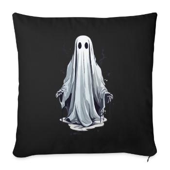 Fantôme d’Halloween Fantôme d’octobre effrayant - Housse de coussin décorative 45 x 45 cm - noir - Devant