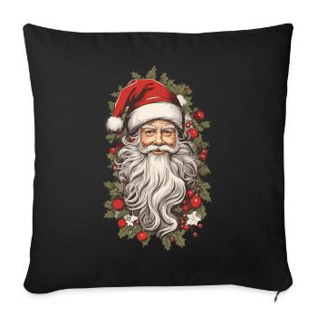 Nostalgique Noël magique Père Noël - Housse de coussin décorative 45 x 45 cm - noir - Devant