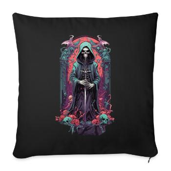 Gothique Grim Reaper Pastel Grim Reaper Design - Housse de coussin décorative 45 x 45 cm - noir - Devant