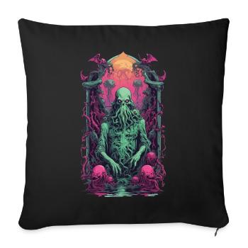 Cthulhu Gothic Vaporwave Halloween Design - Sofakissenbezug 45 x 45 cm - Schwarz - Vorne