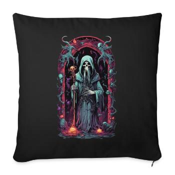 Underworld Grim Reaper Magic Halloween Design - Sofa pillowcase 17,3'' x 17,3'' (45 x 45 cm) - black - Front