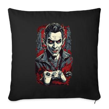 Vampire Ghoul Gamer Design for Halloween - Sofa pillowcase 17,3'' x 17,3'' (45 x 45 cm) - black - Front