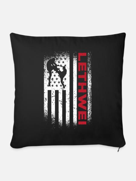 Lethwei burmesisches Geschenk - Sofakissenbezug 45 x 45 cm - Schwarz