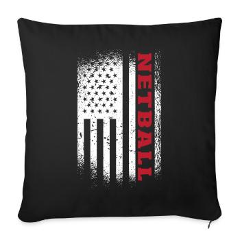 Love Netball Netball Player Gift - Sofa pillowcase 17,3'' x 17,3'' (45 x 45 cm) - black - Front