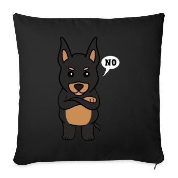 Cadeau de chien Kelpie - Housse de coussin décorative 45 x 45 cm - noir - Devant