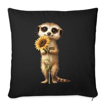 Roter Panda - Sofakissenbezug 45 x 45 cm - Schwarz - Vorne