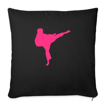sport de combat - Housse de coussin décorative 45 x 45 cm - noir - Devant