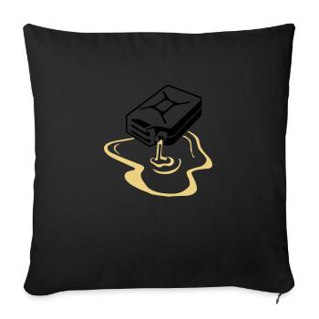 kanister_laeuft_aus_1_angep - Sofakissenbezug 45 x 45 cm - Schwarz - Vorne