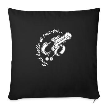Soit bielle et tais-tois...by Little - Housse de coussin décorative 45 x 45 cm - noir - Devant