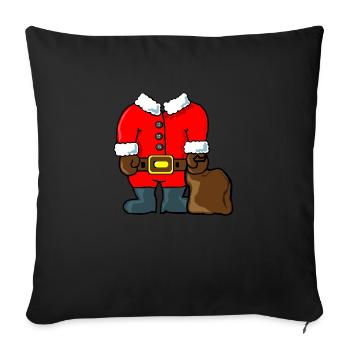 Père Noël (sans tête) - Housse de coussin décorative 45 x 45 cm - noir - Devant