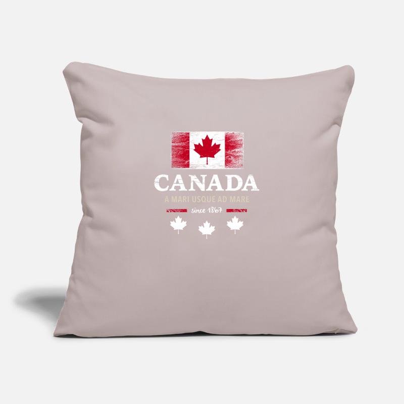 Drapeau unifolié Canada Canada Amérique Housse de coussin décorative 45 x 45 cm