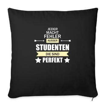 Student - Sofakissenbezug 45 x 45 cm - Schwarz - Vorne