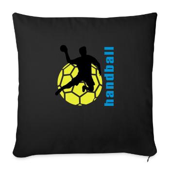 handball - Sofa pillowcase 17,3'' x 17,3'' (45 x 45 cm) - black - Front