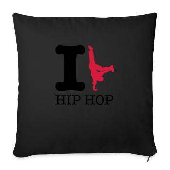 breakdance_hip_hop_f2 - Sofa pillowcase 17,3'' x 17,3'' (45 x 45 cm) - black - Front