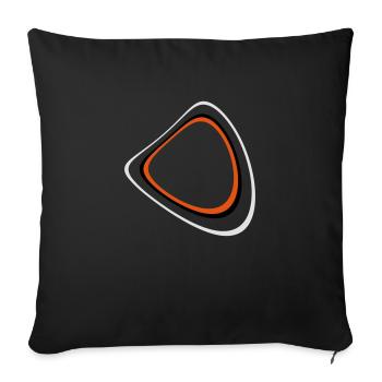 Retro Circleage - Sofakissenbezug 45 x 45 cm - Schwarz - Vorne