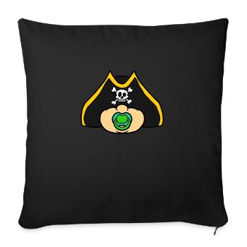 Pirate - Sofa pillowcase 17,3'' x 17,3'' (45 x 45 cm) - black - Front