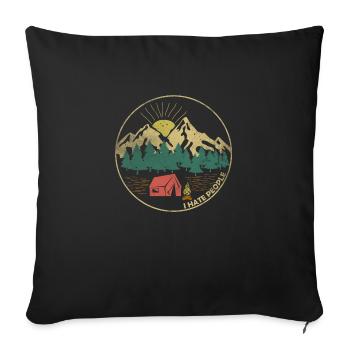 Je déteste les gens - Je déteste les gens - Housse de coussin décorative 45 x 45 cm - noir - Devant