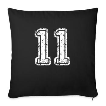 11 - Sofa pillowcase 17,3'' x 17,3'' (45 x 45 cm) - black - Front