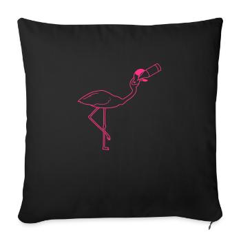 drink booze beer bottle thirst alcohol party fe - Sofa pillowcase 17,3'' x 17,3'' (45 x 45 cm) - black - Front