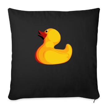 Quietscheente - Housse de coussin décorative 45 x 45 cm - noir - Devant