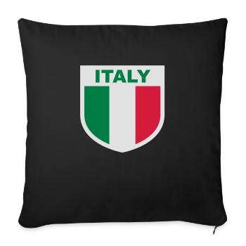 italy_emblem - Housse de coussin décorative 45 x 45 cm - noir - Devant