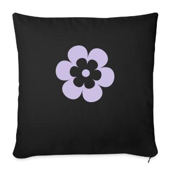 spring_flower - Sofa pillowcase 17,3'' x 17,3'' (45 x 45 cm) - black - Front