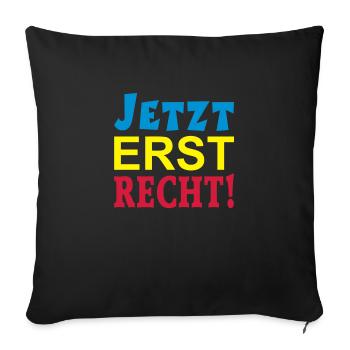 NOW ONLY RIGHT! - Sofa pillowcase 17,3'' x 17,3'' (45 x 45 cm) - black - Front