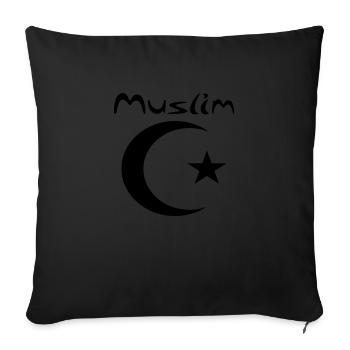 muslim - Sofa pillowcase 17,3'' x 17,3'' (45 x 45 cm) - black - Front