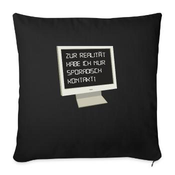 Reality - Sofa pillowcase 17,3'' x 17,3'' (45 x 45 cm) - black - Front