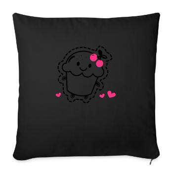 Muffin - Sofakissenbezug 45 x 45 cm - Schwarz - Vorne