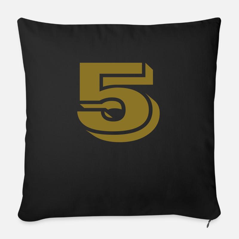 5 - Sofakissenbezug 45 x 45 cm - Schwarz