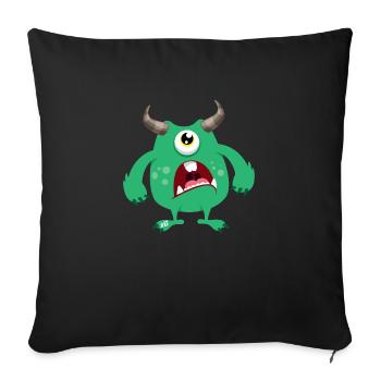 Monstaa Originaals Monster # 6 - Sofa pillowcase 17,3'' x 17,3'' (45 x 45 cm) - black - Front
