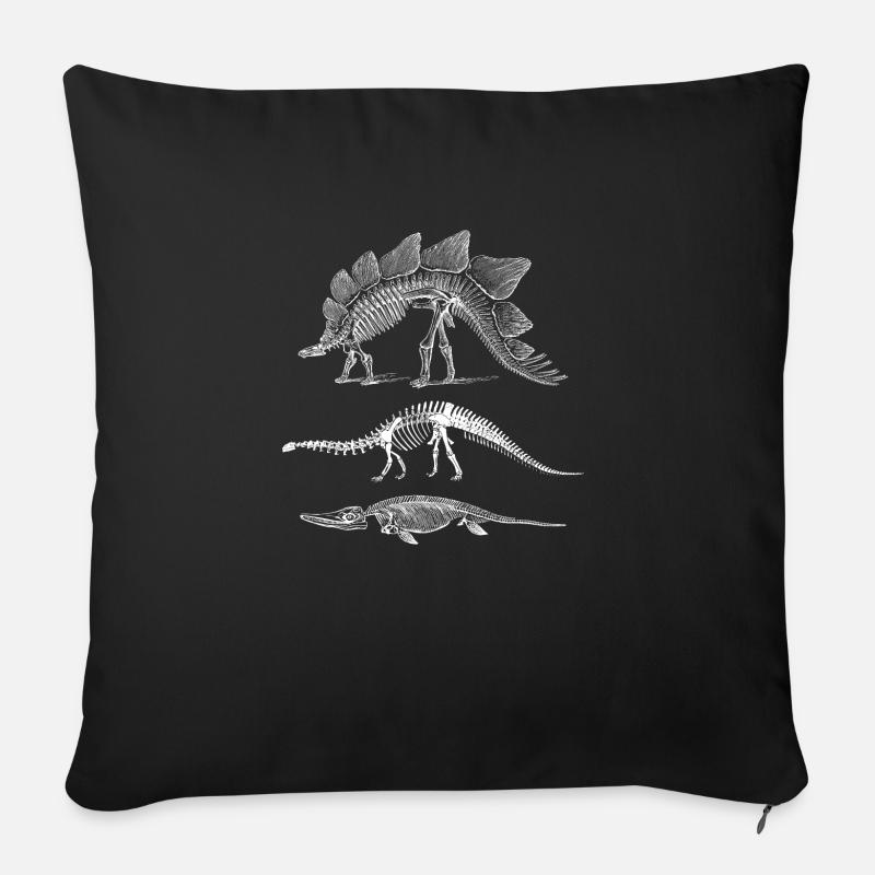 Dinosaurier Evolution - Sofakissenbezug 45 x 45 cm - Schwarz