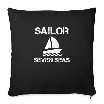 marin - Housse de coussin décorative 45 x 45 cm - noir - Devant