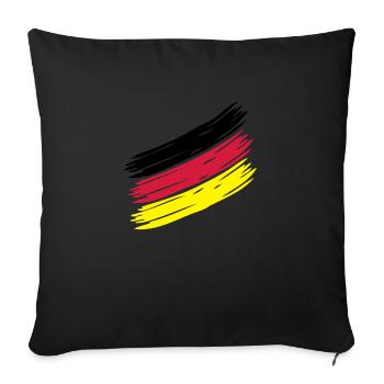 NATION Stripes - CHOOSE UR OWN COUNTRY COLORS! - Sofakissenbezug 45 x 45 cm - Schwarz - Vorne