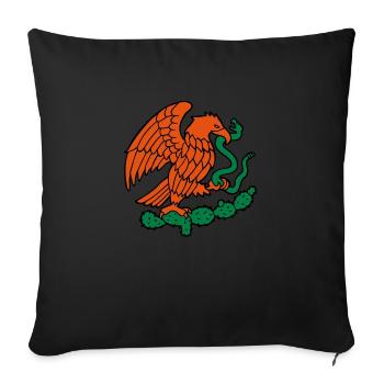 mexico eagle snake cactus mexico mexican - Sofa pillowcase 17,3'' x 17,3'' (45 x 45 cm) - black - Front